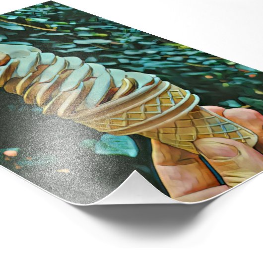 Eis-Rezept Fotodruck (Ecke)