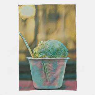 Eis-Rezept Geschirrtuch