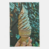 Eis-Rezept Geschirrtuch (Vertikal)