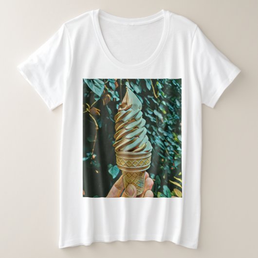 Eis-Rezept Große Größe T-Shirt (Design vorne)