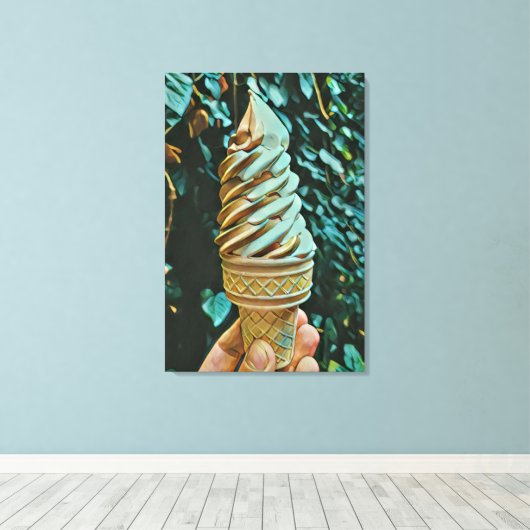 Eis-Rezept Leinwanddruck (Insitu (Holzboden))