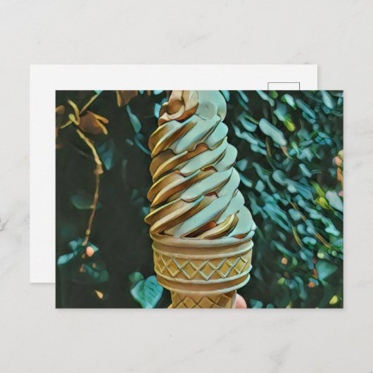 Eis-Rezept Postkarte (Vorne/Hinten)