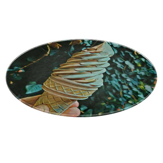 Eis-Rezept Schneidebrett (Ecke)