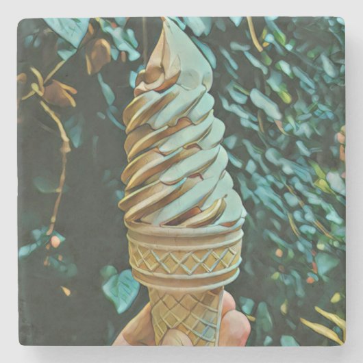 Eis-Rezept Steinuntersetzer (Vorderseite)