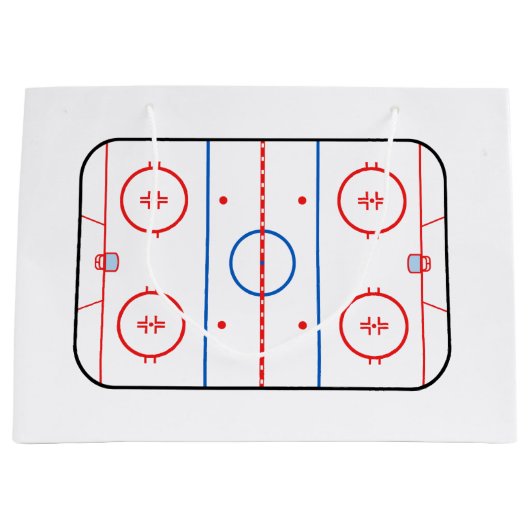 Eis Rink Diagramm Hockeyspiel Stil Große Geschenktüte (Vorderseite)