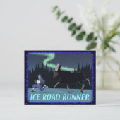 Eis-Roadrunner Postkarte (Stehend Vorderseite)
