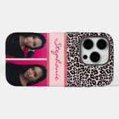 Eis rosa Leopard Print Foto Collage Case-Mate iPhone Hülle (Rückseite (Horizontal))