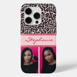 Eis rosa Leopard Print Foto Collage Case-Mate iPhone Hülle