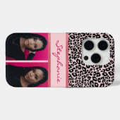 Eis rosa Leopard Print Foto Collage Case-Mate iPhone Hülle (Rückseite (Horizontal))