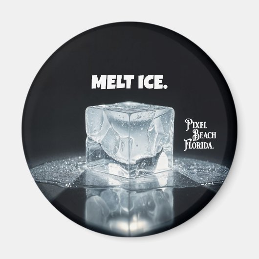 EIS SCHMELZEN. Schlüsselanhänger Magnet (Vorne)