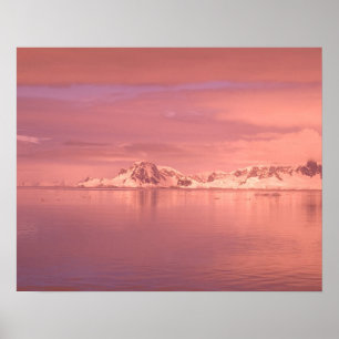 Eis, Schnee, Eisberge in den Kanälen entlang der Poster