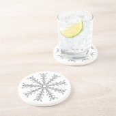 Eis-Schneeflocke Getränkeuntersetzer (Seite)