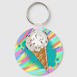 Eis Schokoladenstückchen Schlüsselanhänger