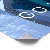 Eis Schwimmen Reiseplakat Poster (Ecke)