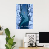 Eis Schwimmen Reiseplakat Poster (Heimbüro)