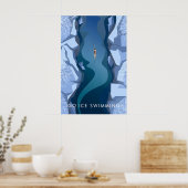 Eis Schwimmen Reiseplakat Poster (Küche)