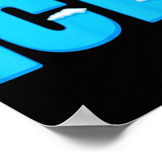 Eis Shirt Erwachsene Kinder Frauen Feuer und Eisma Poster (Ecke)