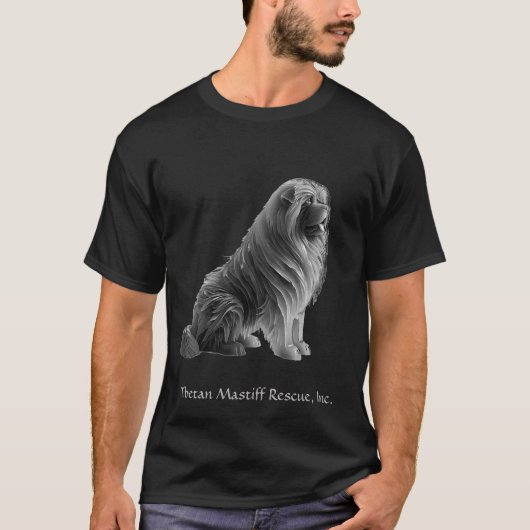 Eis sitzend tibetischer Mastiff Black T - Shirt (Vorderseite)