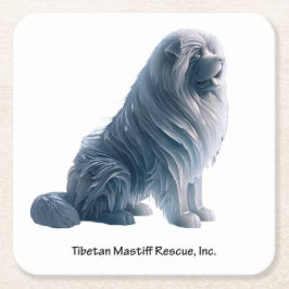 Eis sitzend tibetischer Mastiff Napkins Rechteckiger Pappuntersetzer
