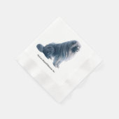 Eis sitzend tibetischer Mastiff Napkins Serviette (Ecke)
