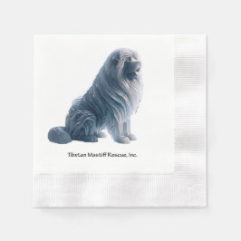 Eis sitzend tibetischer Mastiff Napkins Serviette