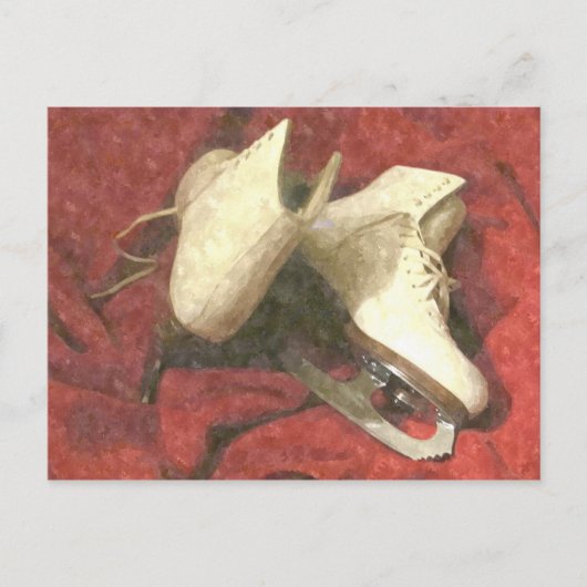 Eis-Skate an der Erholungs-Postkarte Postkarte (Vorderseite)