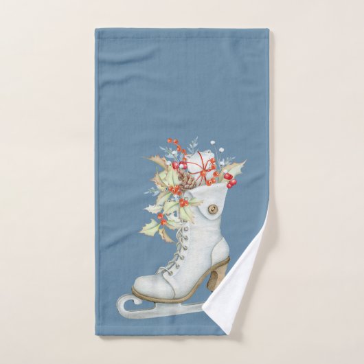 Eis-Skate Blumenstrauß Badhandtuch Set (Handtuch)