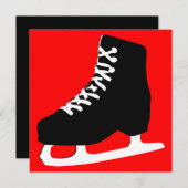 Eis-Skate Einladung (Vorne/Hinten)