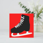 Eis-Skate Einladung (Stehend Vorderseite)