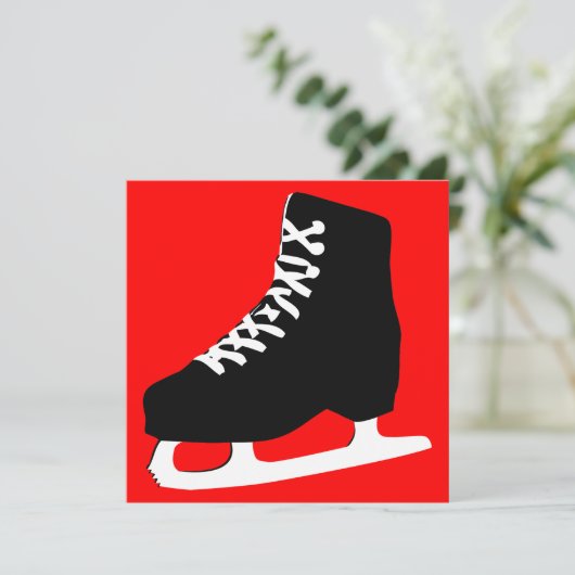 Eis-Skate Einladung (Stehend Vorderseite)
