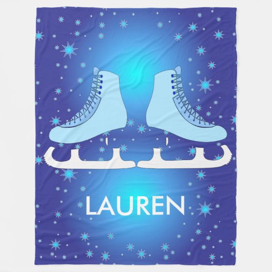 Eis-Skate-Fleece-Decke Fleecedecke (Vorderseite)