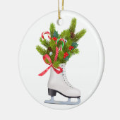Eis Skate für Weihnachten Keramik Keramik Ornament (Links)