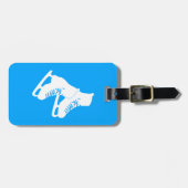 Eis-Skate-Gepäck-Umbau-Blau Gepäckanhänger (Vorderseite horizontal)