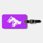 Eis-Skate-Gepäck-Umbau lila Gepäckanhänger (Vorderseite horizontal)