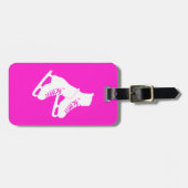 Eis-Skate-Gepäck-Umbau-Rosa Gepäckanhänger (Vorderseite horizontal)