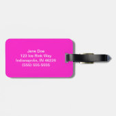Eis-Skate-Gepäck-Umbau-Rosa Gepäckanhänger (Rückseite horizontal)