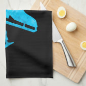 Eis Skate Handtuch Figur Skate Schwarzes blaues Ei (Viertel Falte)