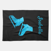 Eis Skate Handtuch Figur Skate Schwarzes blaues Ei (Horizontal)