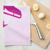 Eis Skate Handtuchhalter Skate lila rosa Geschirrtuch (Viertel Falte)
