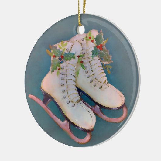 Eis-Skate Keramik Ornament (Links)