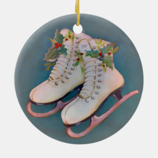 Eis-Skate Keramik Ornament (Hinten)