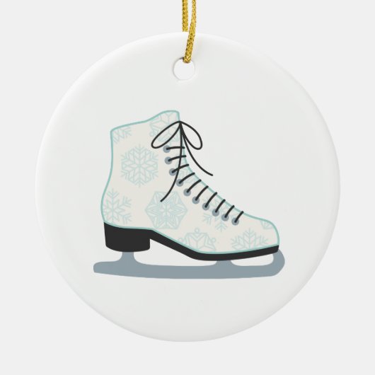 Eis-Skate Keramik Ornament (Vorne)