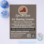Eis-Skate-Logo, Ice-Skaten-Lektion Flyer (Einzeln)