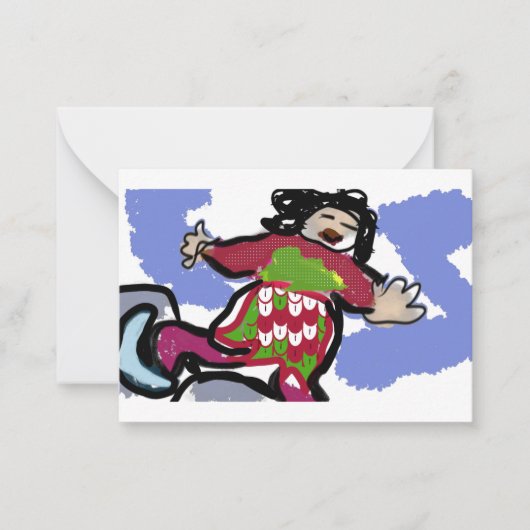 Eis-Skate Mitteilungskarte (Vorderseite)