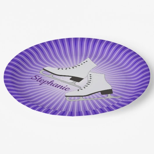 Eis Skate Papierplatte Party Plättchen Pappteller (Schrägansicht)