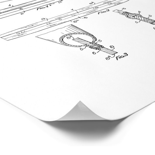 Eis-Skate-Patent Poster (Ecke)