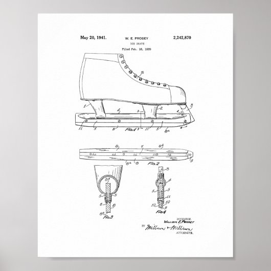 Eis-Skate-Patent Poster (Vorne)