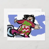 Eis-Skate Postkarte (Vorne/Hinten)