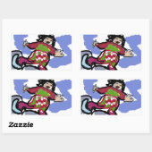 Eis-Skate Rechteckiger Aufkleber (Blatt)