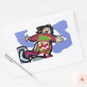 Eis-Skate Rechteckiger Aufkleber (Umschlag)